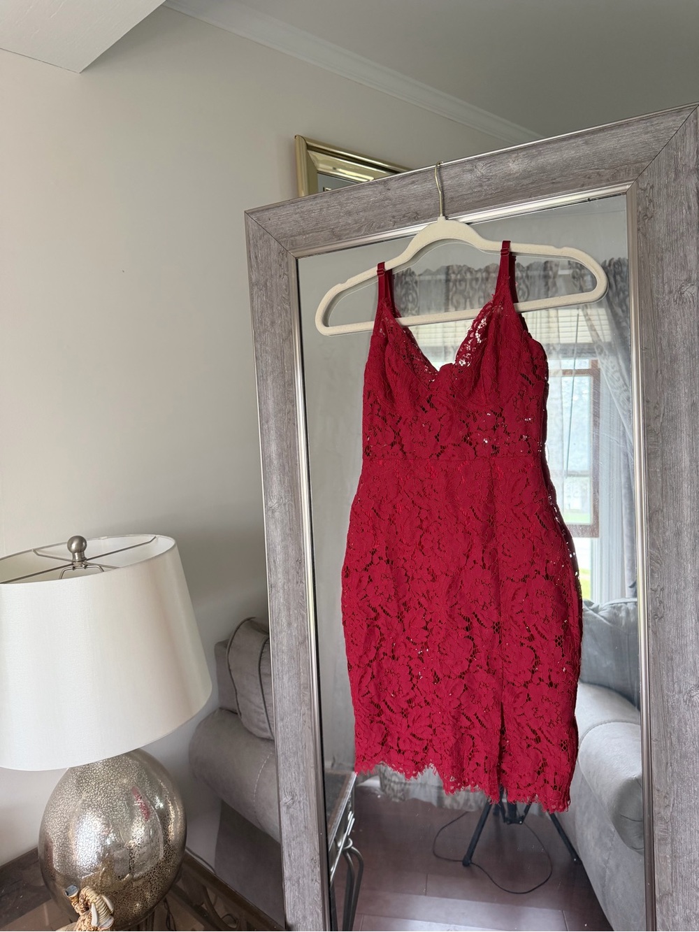 Sexy Red Lace Date Night/Homecoming Dress